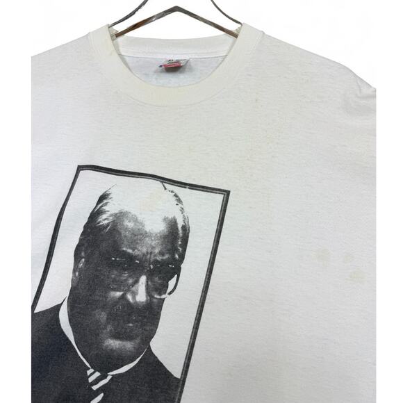 Vintage 90s Thurgood Marshall Tribute T Shirt Adult XL White Single Stitch - Picture 4 of 16